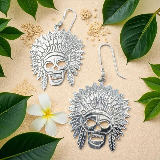 Calavera Penacho drop earrings
