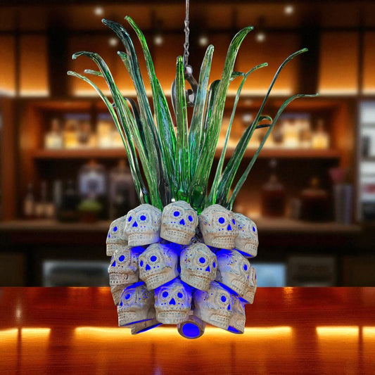 Sugar Skull Agave Chandelier GDE