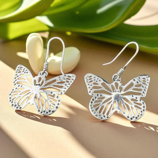Butterfly Outline Drop Earrings