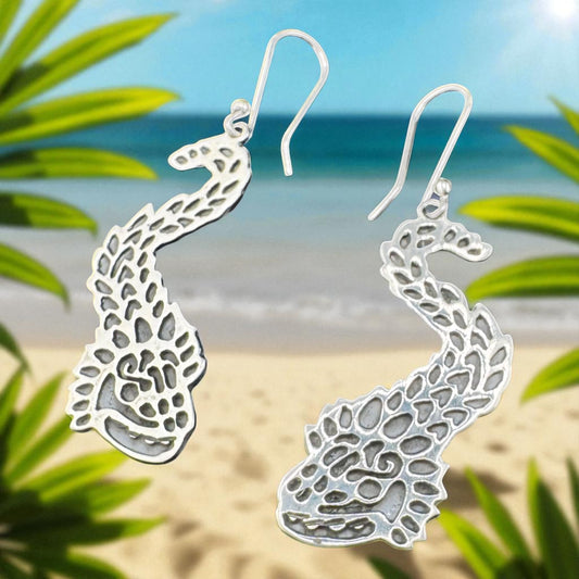 Serpent Outline Drop Earrings