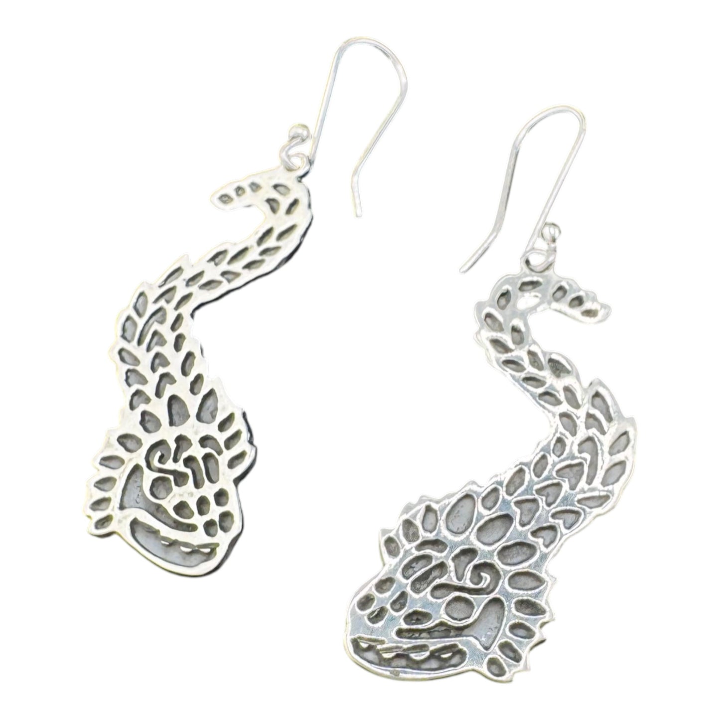 Serpent Outline Drop Earrings