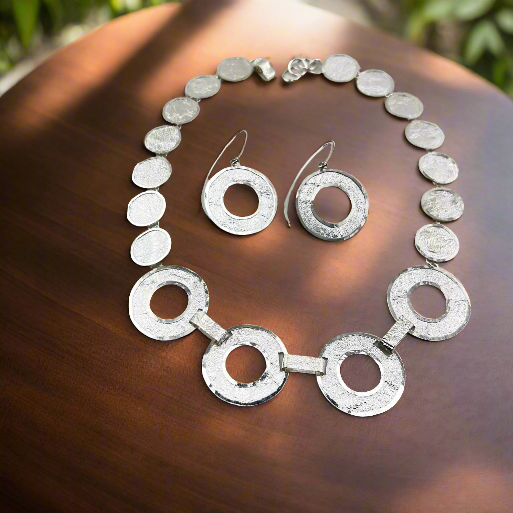 925 SET Sterling Silver Necklace Earrings