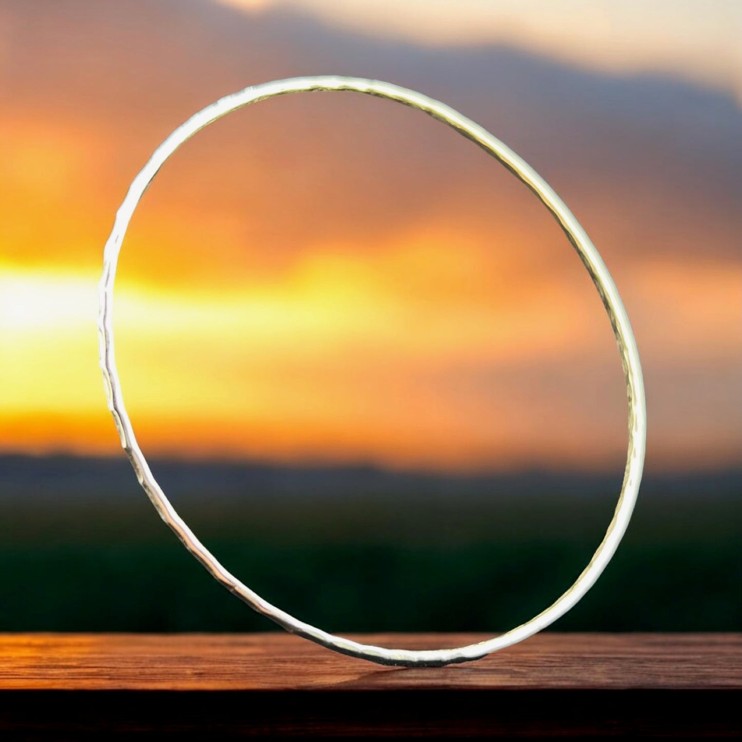 Sterling Silver .925 Bangle Bracelet 67mm