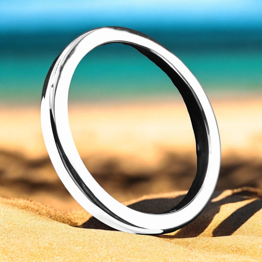 Sterling Silver .925 Bangle Bracelet 70mmx7mm Round Box Smooth