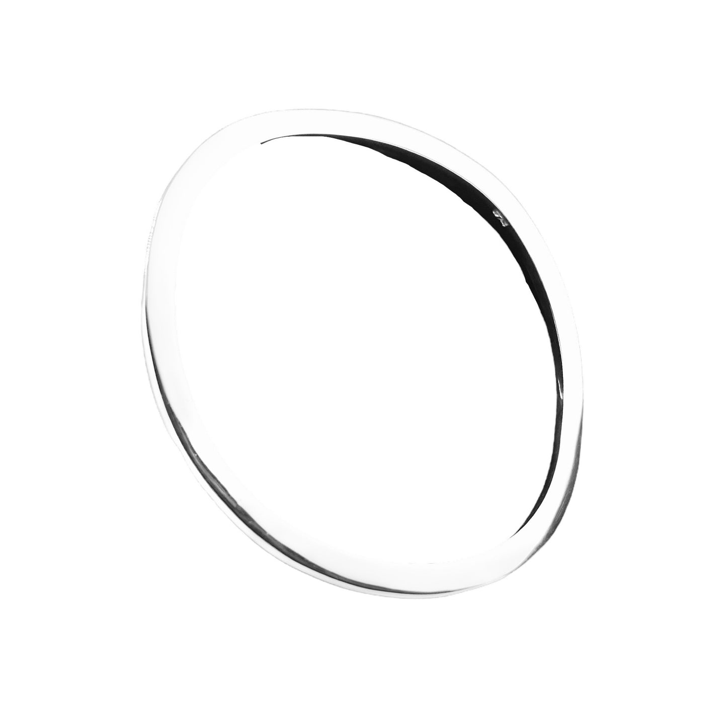 Sterling Silver .925 Bangle Bracelet 70mmx2mm Slight Undulating smooth