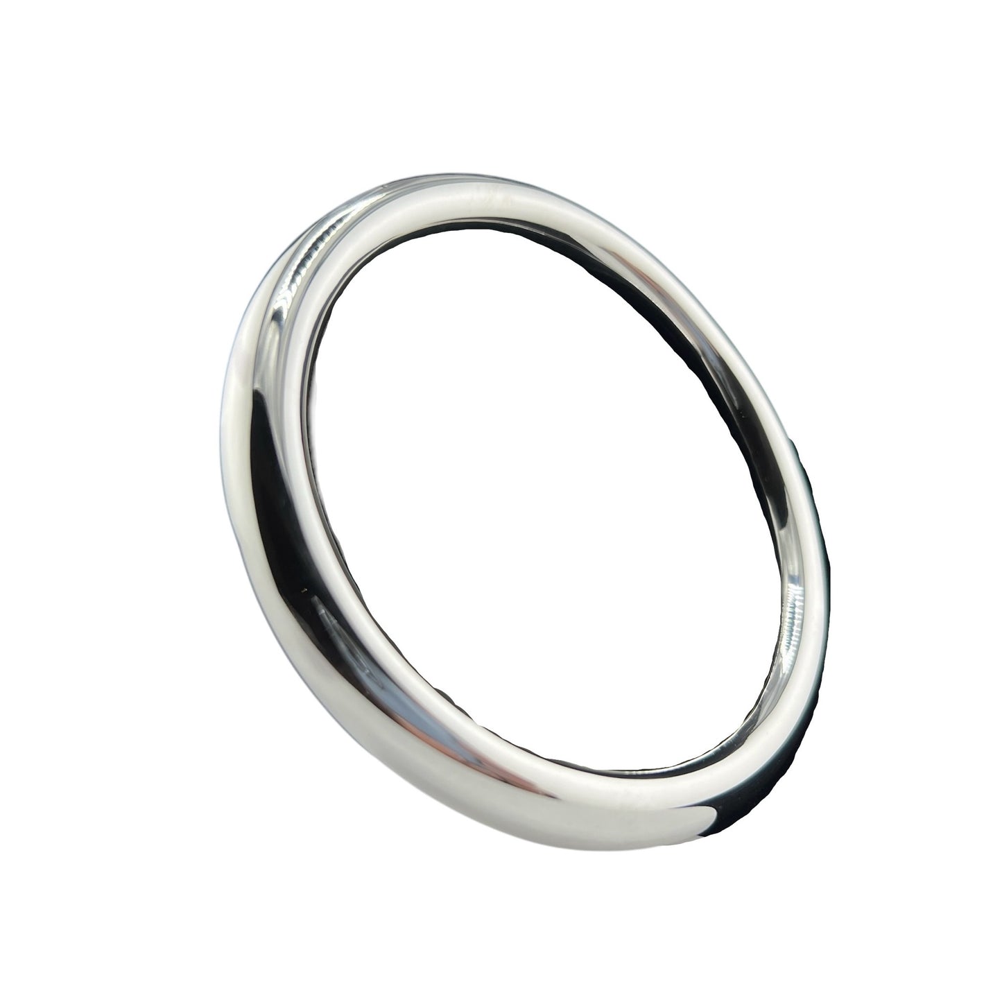 Sterling Silver .925 Bangle Bracelet 70mmx10mm Smooth Oval Box