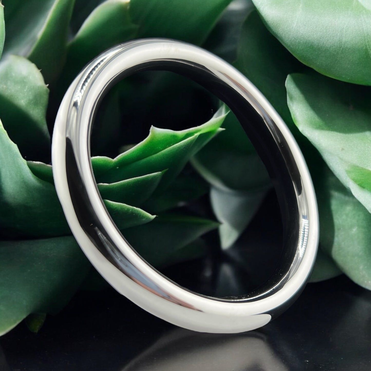Sterling Silver .925 Bangle Bracelet 70mmx8mm Round Smooth