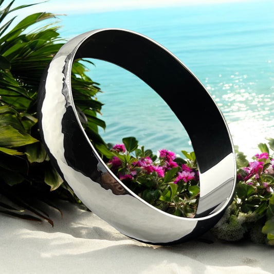 Sterling Silver .925 Bangle Bracelet 70mmx15mm Smooth