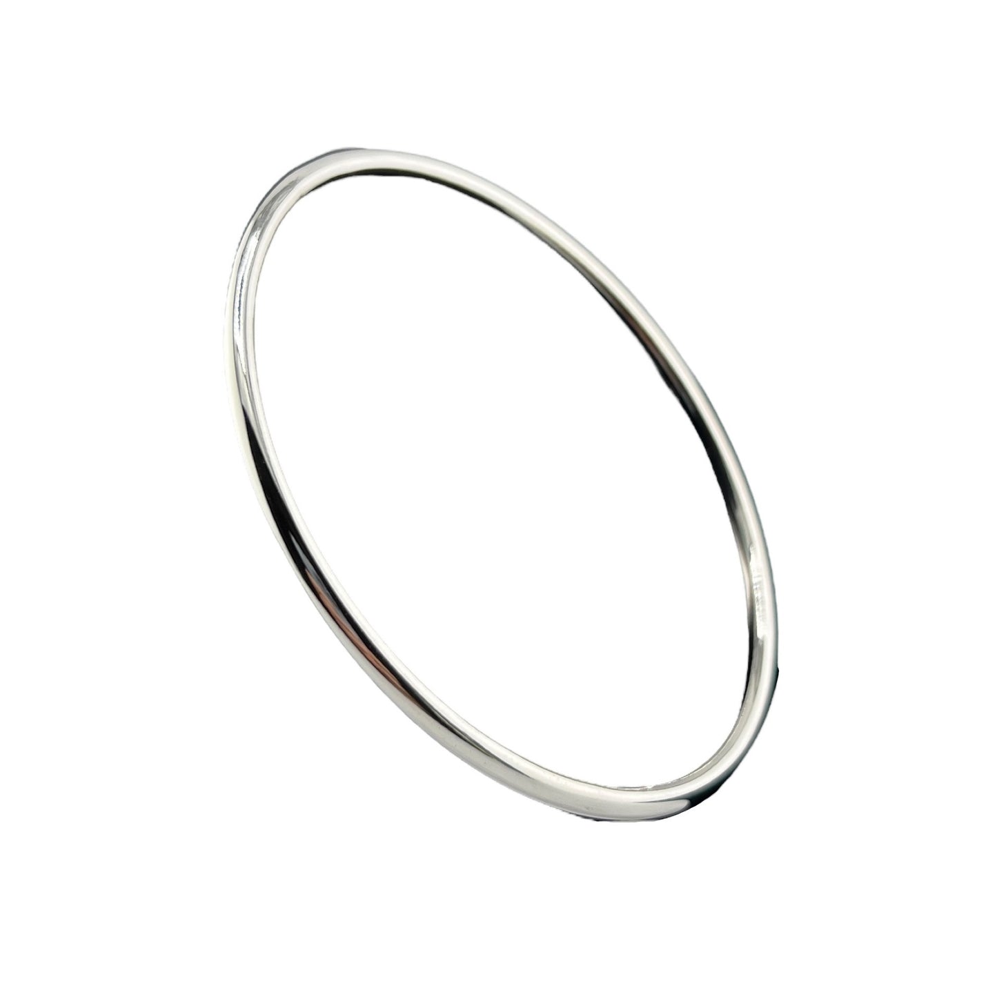 Sterling Silver .925 Bangle Bracelet 70mmx1mm Smooth