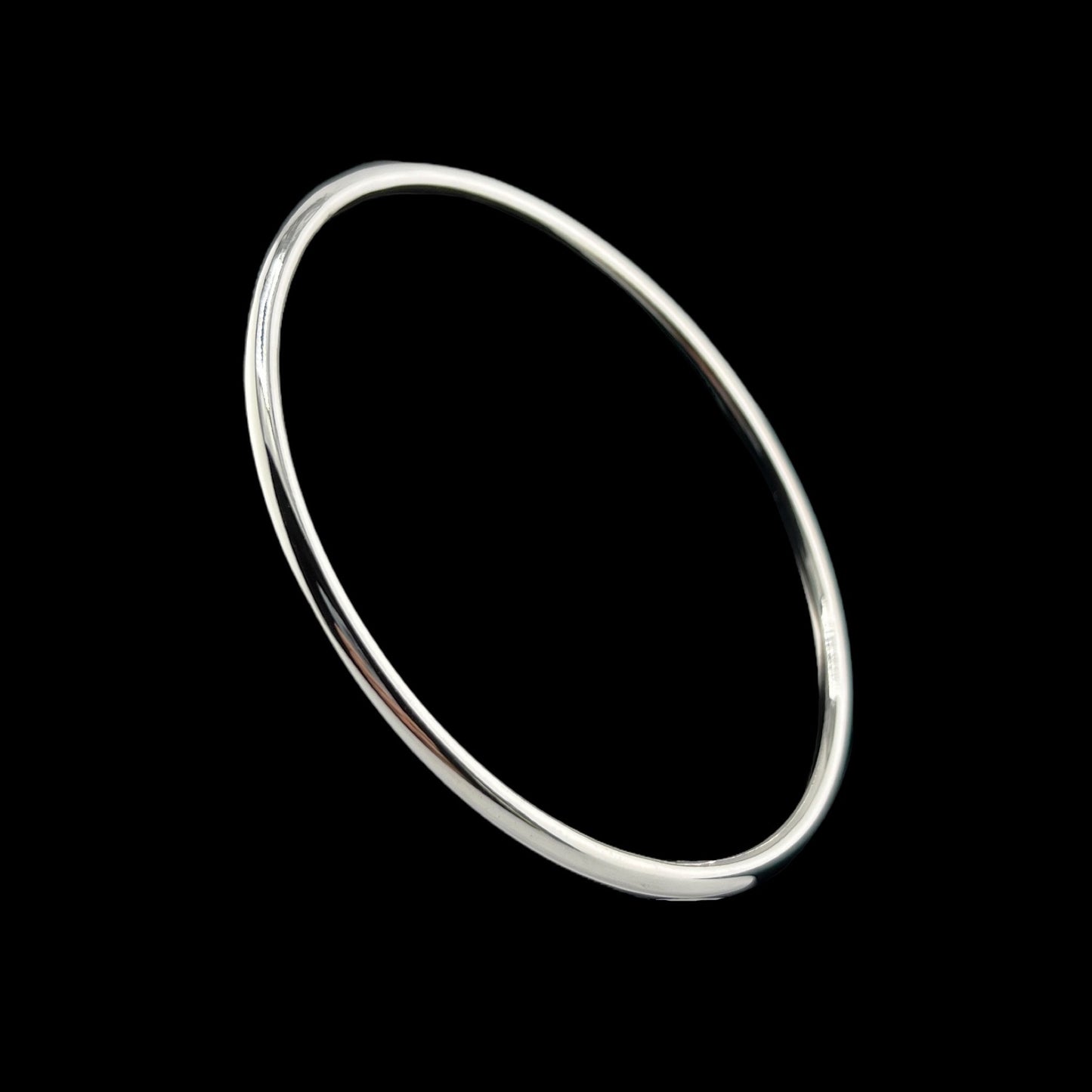 Sterling Silver .925 Bangle Bracelet 70mmx1mm Smooth