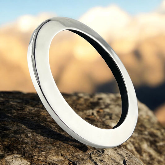 Sterling Silver .925 Bangle Bracelet 65mmx5mm