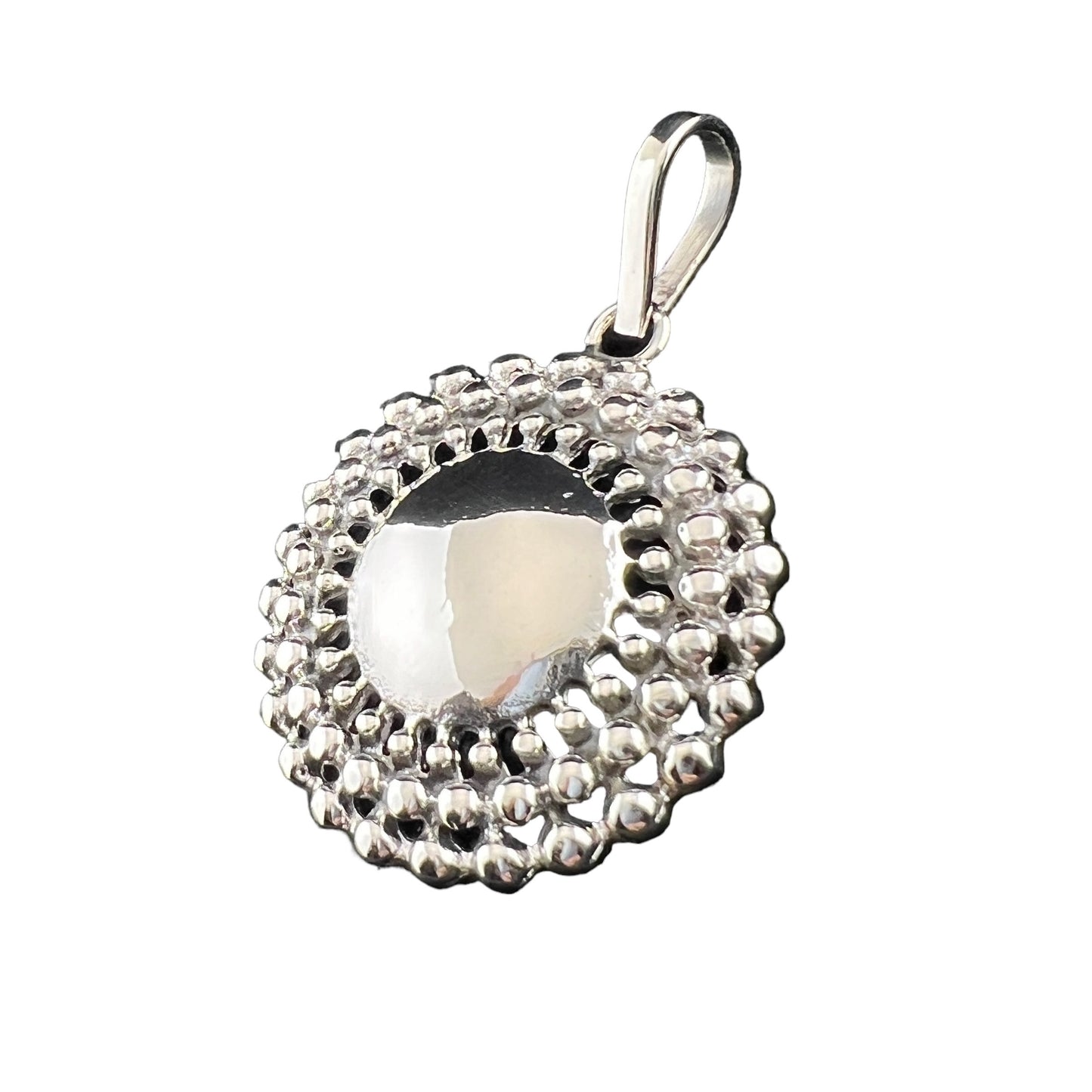 .925 Silver Pendant Round Medallion 30mm x 30mm