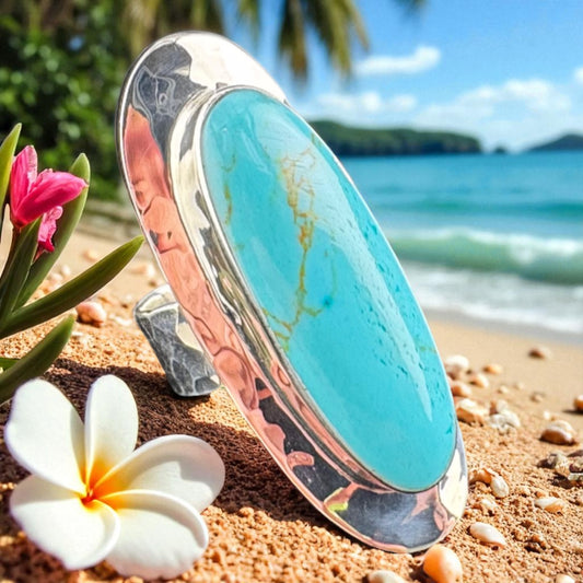 Elongated Turquoise Ring