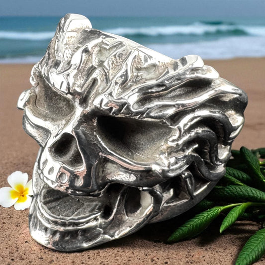 Sculpted Skull Ring