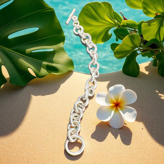Rolo Link Chain Bracelet 7.5in