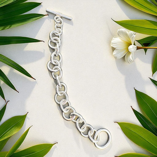 Rolo Link Chain Bracelet 7in