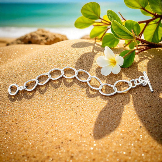 Fine Twisted Oval Link Chain Bracelet