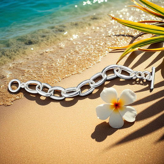 Oval Link 5mm Tube Chain Bracelet