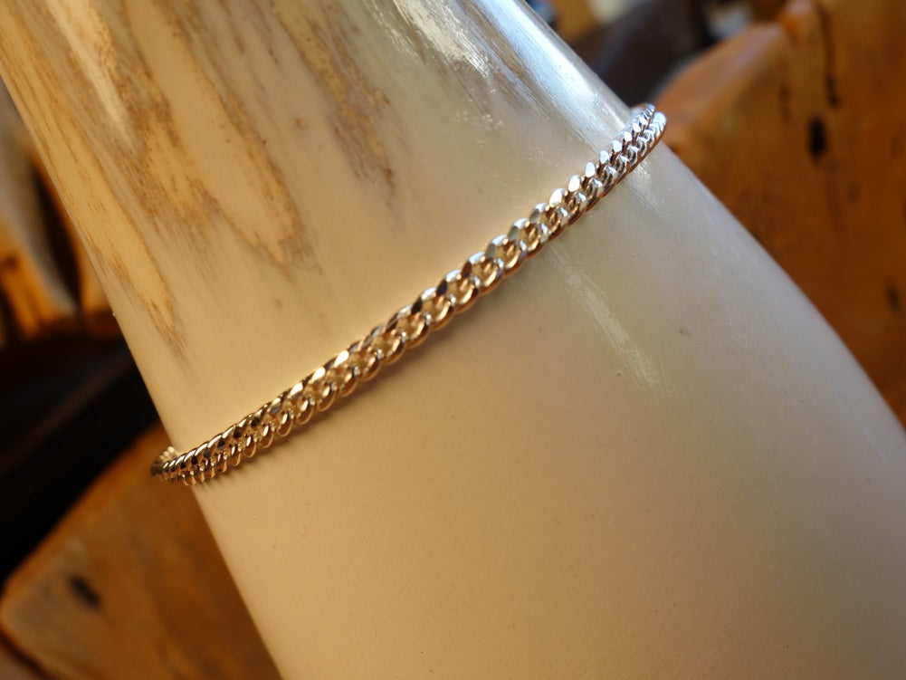 Handcrafted solid sterling .925 silver 7.5 inch Cubana Silver Bracelet from Taxco, Mexico