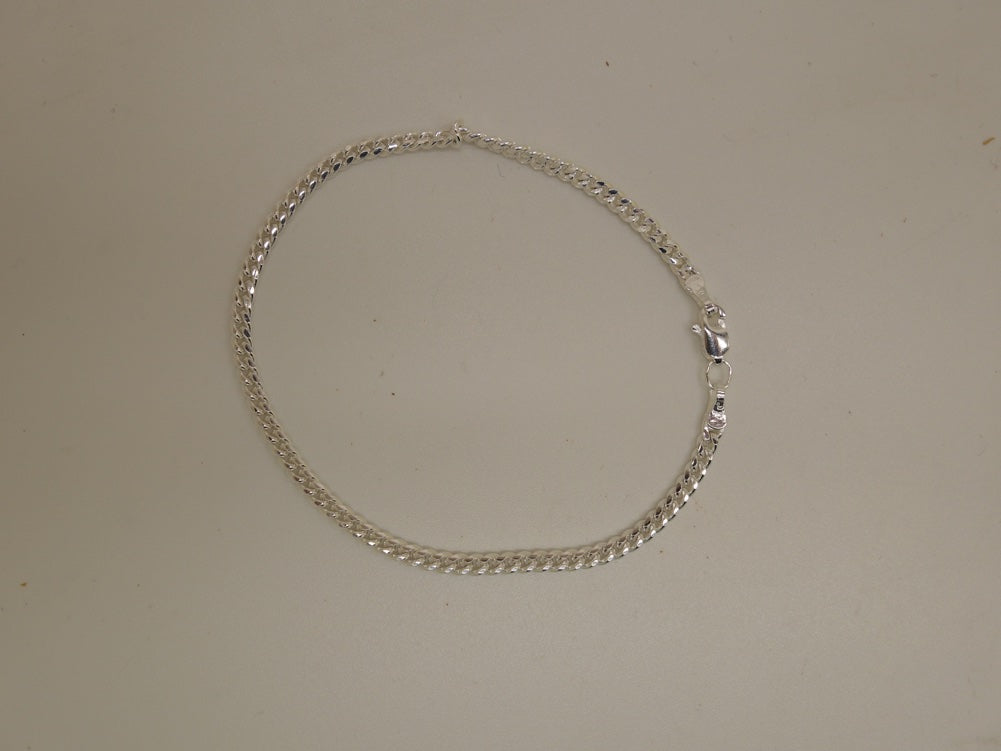 Handcrafted solid sterling .925 silver 7.5 inch Cubana Silver Bracelet from Taxco, Mexico
