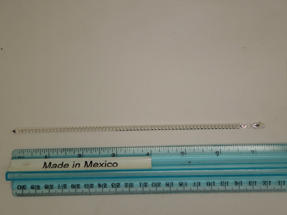 Handcrafted solid sterling .925 silver 7.5 inch Cubana Silver Bracelet from Taxco, Mexico