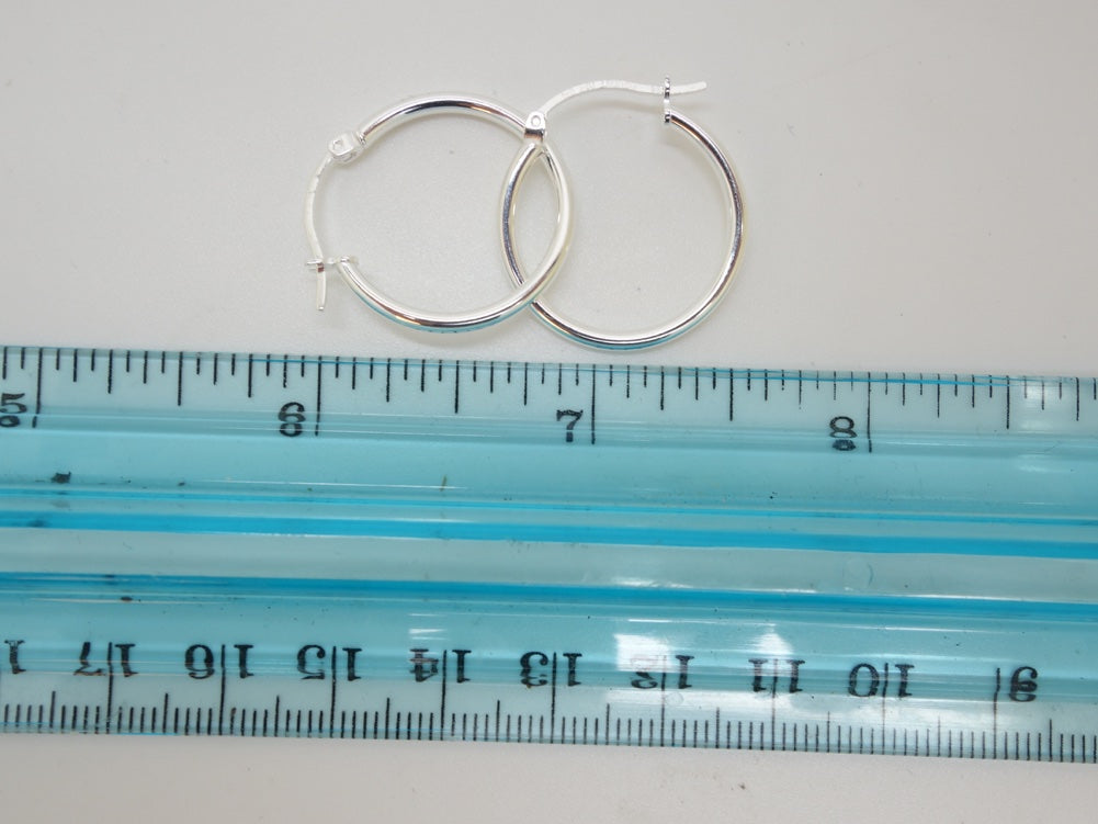Handcrafted solid sterling .925 silver 20cm Solid Silver HOOP Earrings from Taxco, Mexico